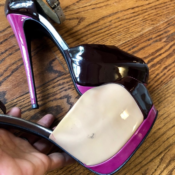 Giuseppe Zanotti d’Orsay Patent Platform Sandals - Picture 7 of 8